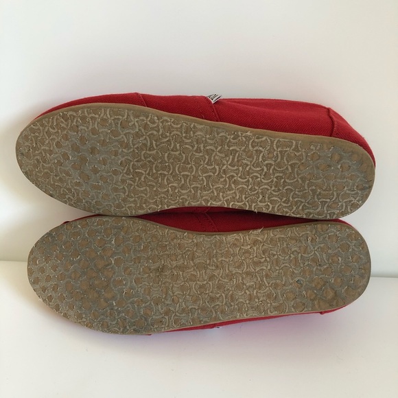 Toms Red Canvas Women's Classics - Picture 8 of 8